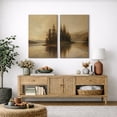 thumbnail image 5 of Canvas Print Vintage Landscape Wall Art Set of 2 Modern Farmhouse Decorative for Living Room Bedroom - 24"x36" x 2, 5 of 8