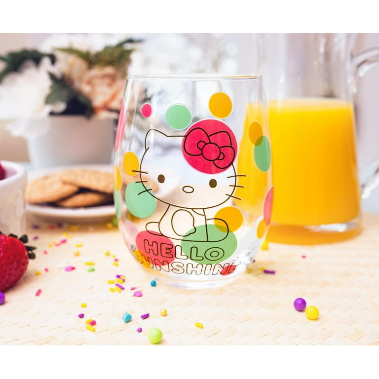 Hello Kitty Hello Sunshine Tear Drop Wine Glass 20 oz