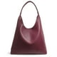 thumbnail image 1 of Bolso Hobo HOXIS de piel vegana suave para mujer, color rojo oscuro, 1 of 5