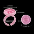 thumbnail image 3 of Anneaux de Colle pour Extensions de Cils Anneaux de Colle100 PCS, Support de Colle pour Cils pour Ventilateur de Cils de Volume, Tasse de Colle pour Cils pour Fournitures de Cils, Rose, 3 of 5