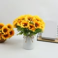 thumbnail image 1 of Ramo de Girasoles Artificiales - Flor Amarilla de Plástico Realista para Decoración de Bodas, Hogar, Jardín y Oficina - 31 X 20 X 20 Cm, 1 of 7