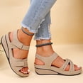 thumbnail image 2 of Women Sandals Soft Bottom Wedge Heels Sandals Summer Shoes Women Platform Sandalias Mujer Elegant Wedges Shoes for Women Tacon, 2 of 5