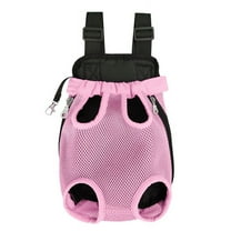 Wdhugt Pet Dog Carrier Backpack Adjustable Dog Front Carrier, Legs Out Easy-Fit Dog Travel Backpack Carrier for Hiking Camping for Small Medium Dogs Cats and Rabbits (Pack of 1, Pink M)