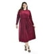 thumbnail image 1 of Vestido midi Roman Fashion Vino Talla Extra 3826, 1 of 6