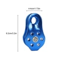 thumbnail image 3 of maskred Climbing Pulley with Ball Bearing Sheave Survival Tool High Altitude Caving Rope Rescue Accessory for Traverse Hauling Gear Blue, 3 of 6