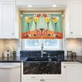 thumbnail image 5 of Yayeee Kitchen Curtains Tier Pair Light Filtering 27"x36" Rod Pocket Short Cafe Window Panel, Green Glasses, 5 of 7