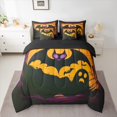 thumbnail image 2 of Manfei Funny Ghost 7-Piece Twin Bedding Sets,Happy Halloween Bedding Comforter Set,Spooky Bats Sheet Sets For Teens,Ultra Soft Home Decor Reversible, 2 of 8