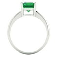thumbnail image 4 of Solitaire Engagement Ring for Women - 2.5ct Simulated Emerald in 18K White Gold Promise Ring, 4 of 6