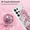 thumbnail image 2 of Aesthetic Funda para Samsung Galaxy S22 Ultra Case Clear Silicone for Women Girls, Cute Phone Case Samsung S22 Ultra Case Glitter Pink Shockproof and Bumpers Cover (Rose Gold), 2 of 14
