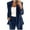 Blue, variant on Women's Corduroy Blazers Open Front Long Sleeve Notched Lapel Work Office Suit Jackets Business Casual Cardigan Jacket with Pockets
