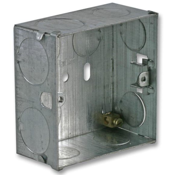 PRO ELEC - 1 Gang Metal Back Box, 35mm Depth