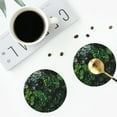 thumbnail image 5 of Balery 4 Pcs Lush Foliage Green Plantleather Coasters Set, Drink Table Cup Coasters For Living Room Kitchen Coffee Decor, 5 of 9