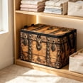 thumbnail image 6 of huayou Vintage Pattern Storage Bin, 16.8x11.8x11.8 Inch Collapsible Fabric Storage Box with Handles, Decorative Organizer for Home and Camping, 6 of 6
