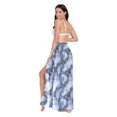 thumbnail image 3 of FORMRS Womens Long Sarong Beach Wrap Semi-Sheer Bikini Skirt Bathing Swimsuit Cover Up, Abstract Marble Pattern, 3 of 7