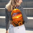 thumbnail image 5 of Disketp Sunset Golden Sunflower Field Mochila de Lona Estampada, Mochila Escolar de Viaje Ligera para Estudiantes y Portátil-Small, 5 of 5
