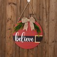 thumbnail image 3 of Christmas Decorations Creative Front Door Decoration Wreath Pendant Door Number Pendant Garden Hanging, 3 of 5
