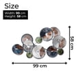 thumbnail image 4 of Accent Collection Modern Metal Multicolor Abstract Shields - Round Wall Art For Cozy Bedroom And Beyond, 4 of 5