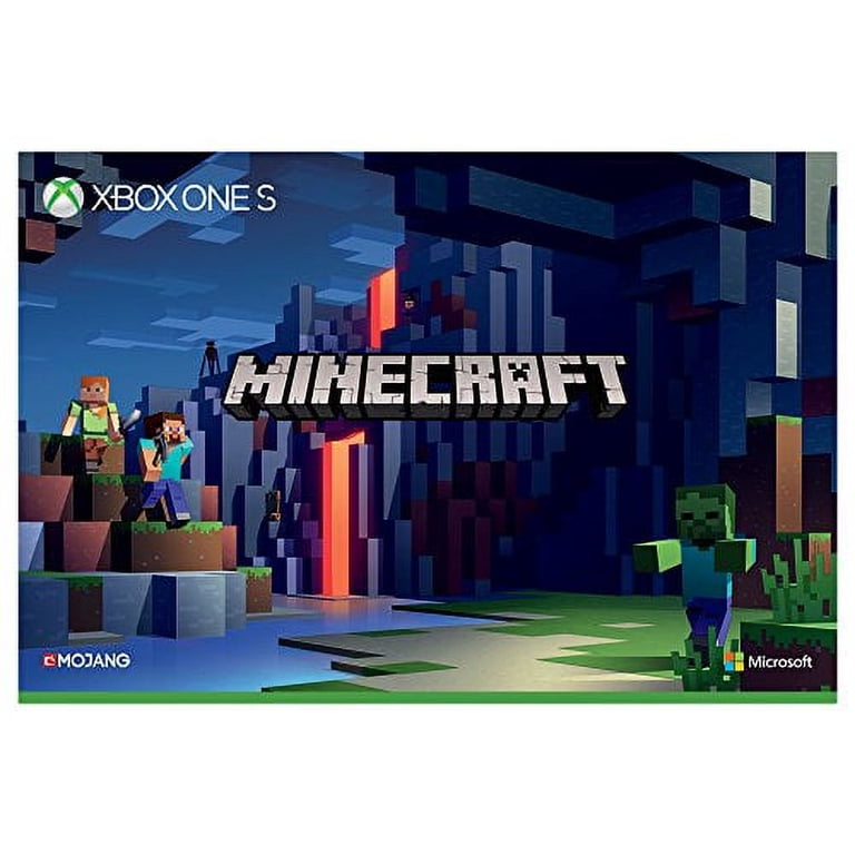 Restored Microsoft Xbox One S 1TB Minecraft Limited Edition Bundle