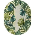 thumbnail image 2 of Unique Loom Outdoor Botanical Collection Area Rug - Longwood (7' 10" x 10' Oval Green/Olive), 2 of 9