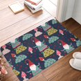 thumbnail image 4 of Rateoe Gnome With Mushroom Pattern Flannel Door Mat Indoor Outdoor Entrance, Waterproof All-Weather Doormat,Fade Resistant, Low Profile Entryway Mat 16x24in, 4 of 7