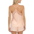 thumbnail image 2 of LINEA DONATELLA Sets Pink Lace Trim Solid Spaghetti Strap V Neck Cami Sleepwear  Size M, 2 of 2