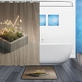 thumbnail image 2 of Modern Shower Curtain Set ,Waterproof Bathroom Shower Curtain Decorative Set with 12 pcs Hooks,Dotted Plastic Base Non-slip Durable 66 x 72in Three-dimensional Image, 2 of 7