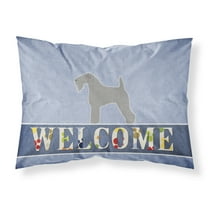 Carolines Treasures BB5496PILLOWCASE Kerry Blue Terrier Welcome Fabric Standard Pillowcase Standard multicolor