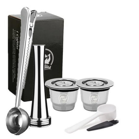 

ICafilasiCafilas Vip Link for Nespresso-Reutilisable Refillable Capsules Crema e Crema Foam Peel Reusable Home Cafe Filter Reusable