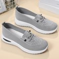 thumbnail image 6 of Orthopedic Shoes,Womens Slip On Walking Shoes,Orthopedic Sneakers for Women,Slip On Sneakers Women Breathable Mesh Knitted Woven Low Top Walking Shoes Lightweight Wide Width Non-Slip Shoes,Gray,7.5, 6 of 7