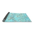 thumbnail image 2 of Ahgly Company Indoor Round Abstract Light Blue Contemporary Area Rugs, 7' Round, 2 of 4