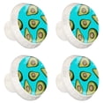 thumbnail image 2 of 4 Pcs Recipe Avocado Knobs for Kitchen Cabinet Cupboard Dresser Bookcase Drawer Pulls Handles Round Home Decor, 2 of 8