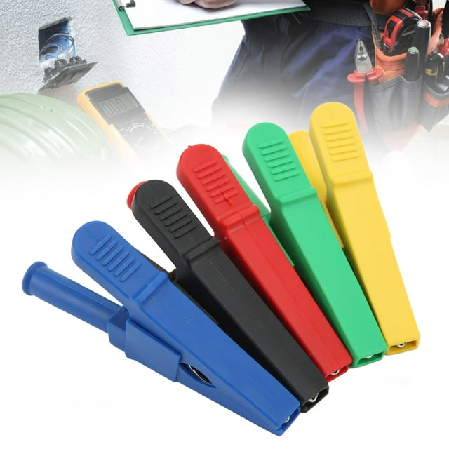 Electric Clips, Electrical Mini Clamp Clips 20mm Opening Electrical Conductivity 10Pcs for Electrical Circuit Experimental