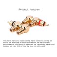 thumbnail image 4 of 2pcs Gold Plated RCA Plug 1 Male to 2 Rca Female AV Audio Video Splitter Cable Adapter Jack Connecto, 4 of 5