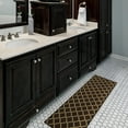 thumbnail image 5 of Ottomanson Non-Slip Hallway Runner Rug 20" x 59" Perfect for High Traffic Areas, Brown Trellis, 5 of 8