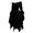 Black, variant on WAYUTE Girls Off the Shoulder Dresses High Waist Long Bell Sleeve Irregular High Low Hem Ruffle Solid Color Dress for Halloween Party Casual Holiday,Black,Size 5-6 Y