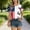 X001-White, variant on Goodtrade8 Womens Summer T Shirts Red White and Blue American Flag Pullover Casual Short Sleeve , 4th of July Red White and Blue Graphic Independence Day Tops for Women Fashion