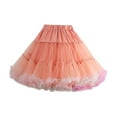 thumbnail image 2 of Women's Layered Tulle Petticoat Knee Length Skirt Tutu Skirt Underskirt Elastic Colorful, 2 of 9