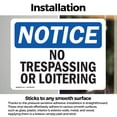thumbnail image 2 of (2 Pack) No Trespassing Or Loitering OSHA Notice Sign 18 Inch X 12 Inch Vinyl Label Decal Sticker Weather Resistant, UV Protected for Workplace, Business, and Construction Site, Made in, 2 of 6