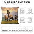 thumbnail image 5 of Chilfamy Horses Field Mountains Pillow Covers for Couch Sofa Indoor Outdoor Home Decor, 1PC, Square Design 22x22in, 5 of 5