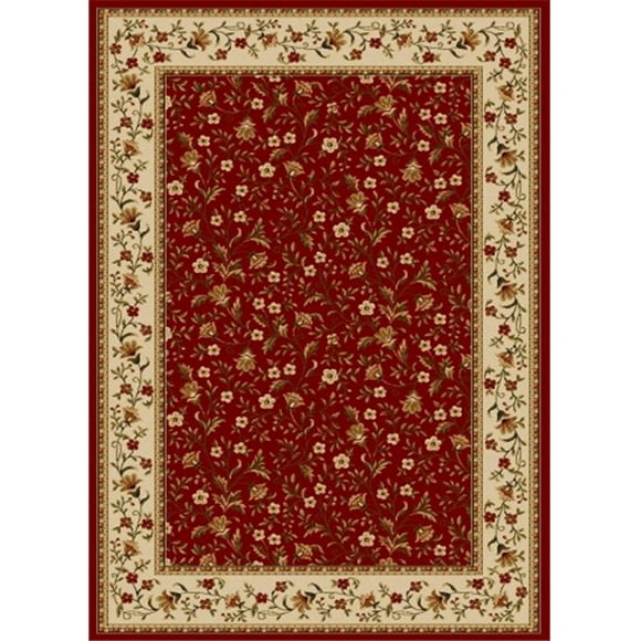 Radici 1593-1131-RED Como Rectangular Red Traditional Italy Area Rug- 5 ft. 5 in. W x 7 ft. 7 in. H