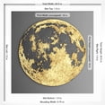thumbnail image 5 of Art.com 3D Wall Art Picture Modern Moon Gold Art Print by deckorator, White Frame Wall Art, 21" x 21", 5 of 5