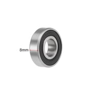 6001-2RS Deep Groove Ball Bearings Z2 12mmx28mmx8mm Double Shielded Carbon Steel 10pcs