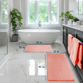 thumbnail image 2 of ComfiTime 2 Piece Bathroom Rugs Set – Thick Memory Foam, Non-Slip Bath Mat, Soft Plush Velvet Top, Ultra Absorbent, Small, Large & Long Rugs for Bathroom Floor, Eggplant, 20*32 & 22*42, 2 of 11