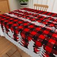 thumbnail image 5 of Duangreer Rectangle Tablecloth, Christmas Red Checkered Print Table Cover with Waterproof Wrinkle Resistant for Family Party Decors, 60 x 102 Inch, 5 of 6