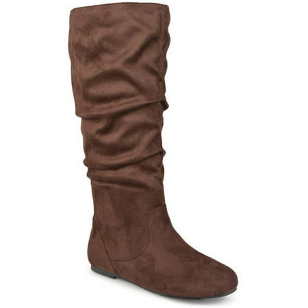 Brinley Co. - Women's Wide Calf Slouch Microsuede Boots - Walmart.com