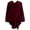 Burgundy, variant on PULI Women's Floral Cross Front Poncho Shawl Wrap, Knit Layering Cover Up for Fall Winter Casual Outfits and Dresses