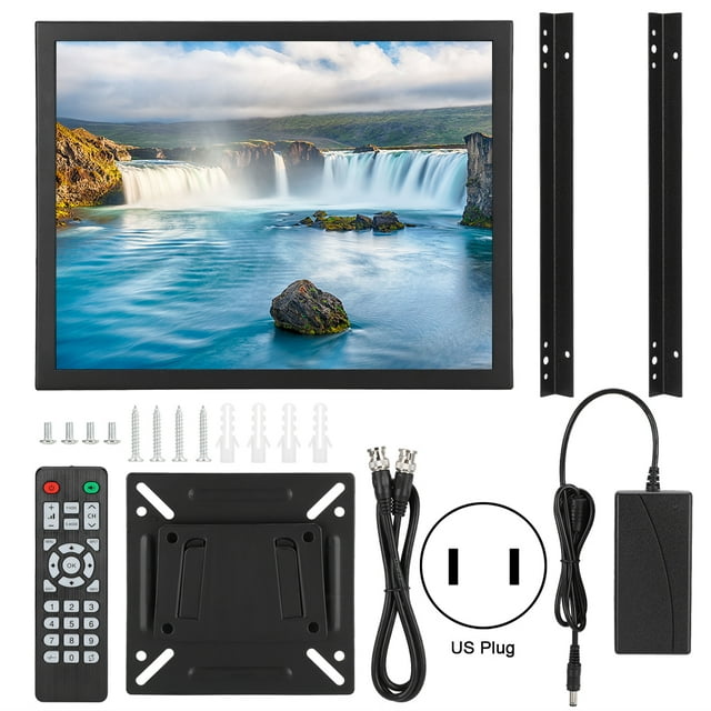Moniteur HD à Interfaces Multiples, Haute Spécification, Moniteur d'Artisanat, Boîtier Industriel en Métal, Conception PC pour CCTV, US