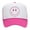 White/Pink, variant on Happy Face Smile Face Unisex Embroidered Foam Front Mesh Back Trucker Hat, White/Red