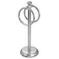 thumbnail image 6 of mDesign Steel Bathroom Towel Rack Holder Stand with 2 Hanging Rings - Chrome, 6 of 6