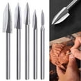thumbnail image 1 of Herramientas de tallado de madera para herramienta rotativa, 5 piezas HSS Herramientas de carpintería Juego de brocas de grabado Herramienta de molienda de artesanía de madera Universal, 1 of 5